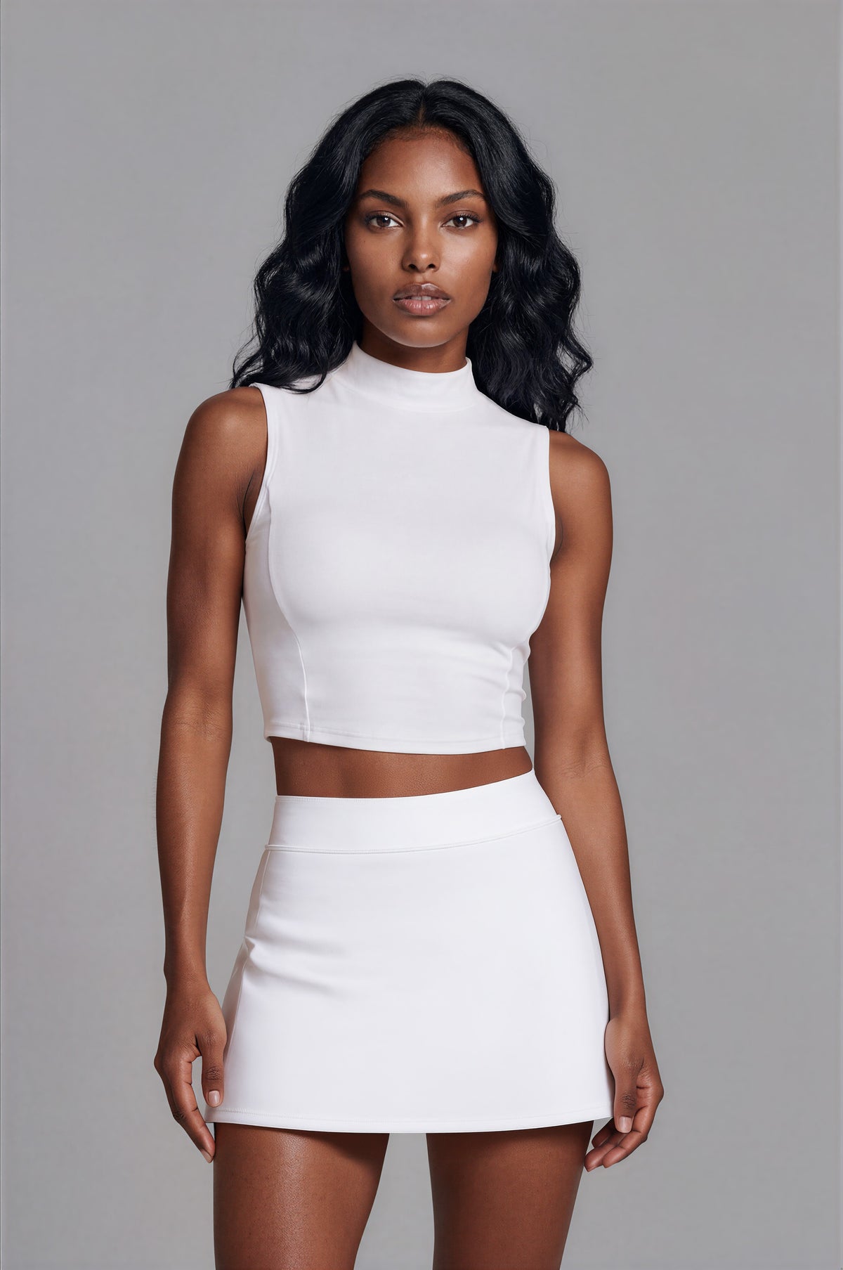 Aerona Padel Skirt Milk Front detail